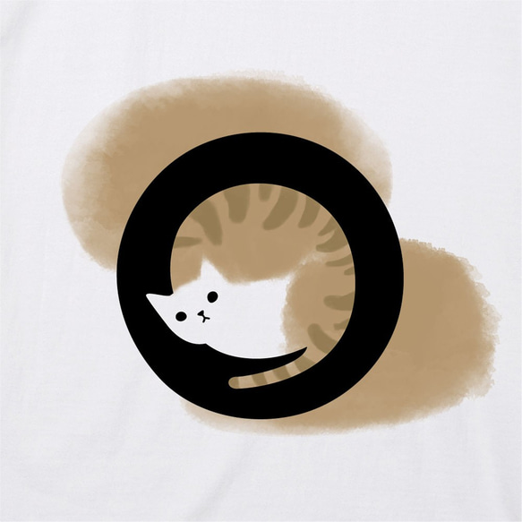 逗點貓  純棉 中性款 短袖 上衣 T恤  -  白虎斑貓 第2張的照片
