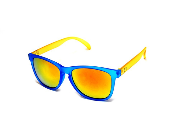 2is Troy 太陽眼鏡│藍色霧面框│橘色反光鏡片│抗UV400 第6張的照片