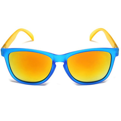 2is Troy 太陽眼鏡│藍色霧面框│橘色反光鏡片│抗UV400 第7張的照片