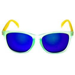 2i's│Eugene 太陽眼鏡│透明綠色黃色霧面框│藍色鏡片│墨鏡│抗UV400 第8張的照片