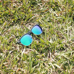 2i's│Sean-S10 太陽眼鏡│黑色眉架墨鏡│藍綠色反光鏡片│抗UV400│ 第4張的照片
