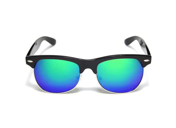 2i's│Sean-S10 太陽眼鏡│黑色眉架墨鏡│藍綠色反光鏡片│抗UV400│ 第7張的照片