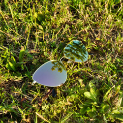 太陽眼鏡│貓眼三角框│粉色反光鏡片│抗UV400│2is TaiP 第3張的照片