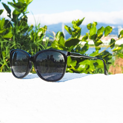 サングラス│ラージフレーム│ブラックレンズ│UV400レジスタンス