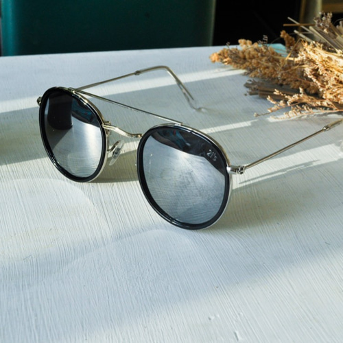 2isJoeSサングラス│ダブルブリッジラウンドフレーム│メタルフレーム