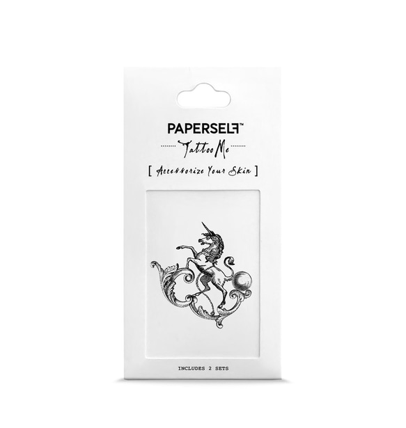 【PAPERSELF】Tattoo Me 獨角獸-配飾 古典 浪漫 刺青 紋身貼紙 The Last Unicorn 2 第1張的照片