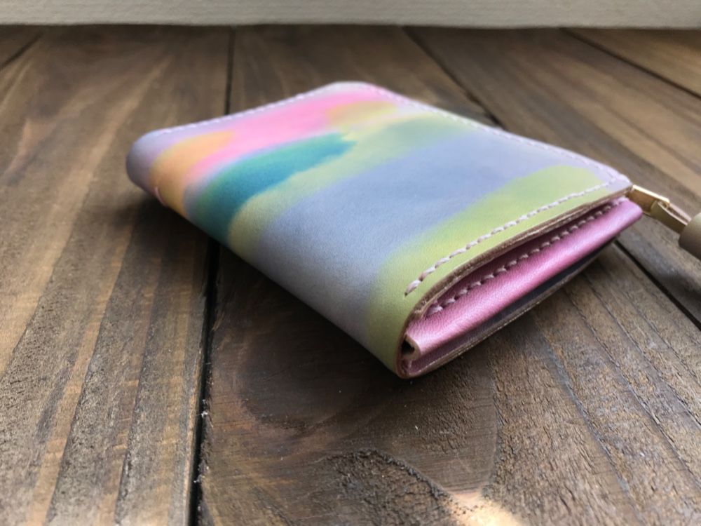 ＼SALE20%OFF／本革水彩＊miniウォレット / グリ・ローランサン