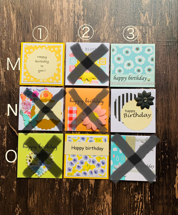 お好きな3枚を選べる‼︎ 二つ折り　バースデーカード　お誕生日カード 6枚目の画像