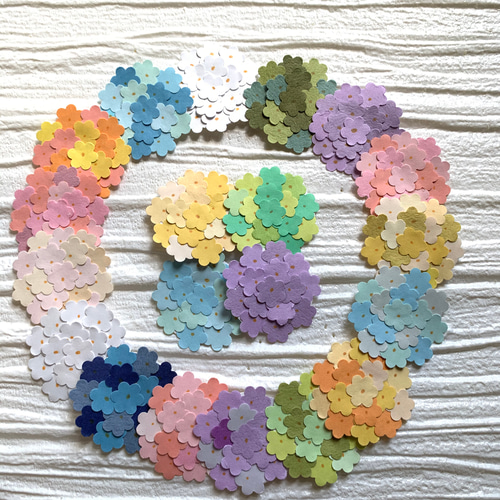 クラフトパンチ 花 花束 カラフル 20枚入 入学・卒業・アルバム制作等