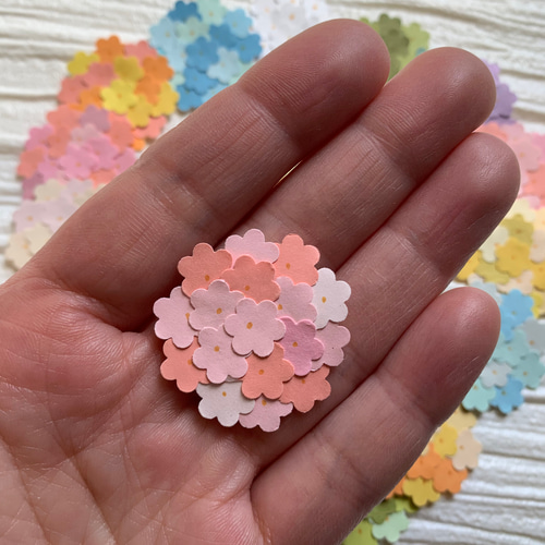 クラフトパンチ 花 花束 カラフル 20枚入 入学・卒業・アルバム