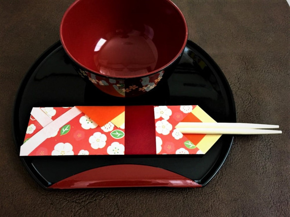和風　着物の祝い箸袋　お正月・記念日　お色が選べる5枚セット 1枚目の画像
