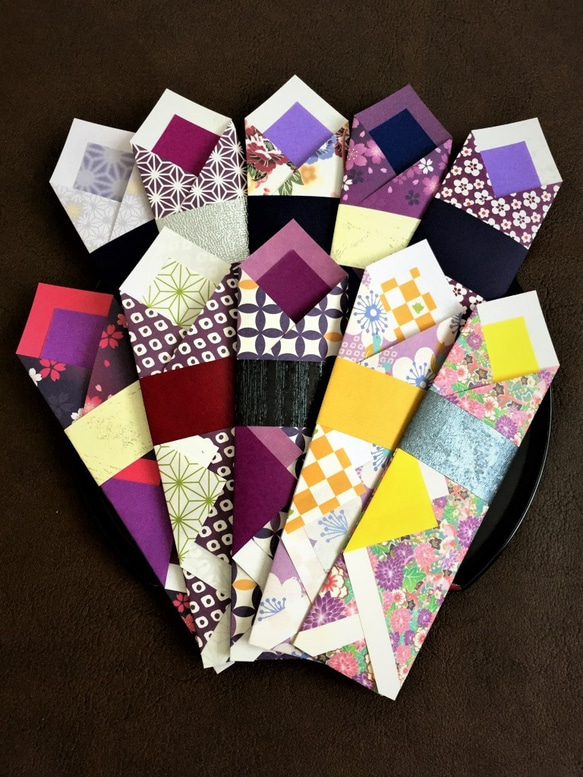 和風　着物の祝い箸袋　お正月・記念日　お色が選べる5枚セット 6枚目の画像