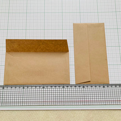 お札も入る封筒　クラフト紙　ボタニカル ４種類×2枚  8枚セット　タイプB 6枚目の画像