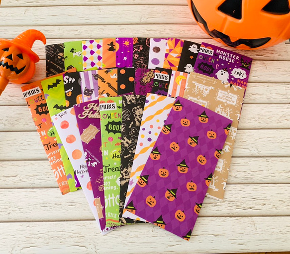 全部違う ハロウィンイラストのポチ袋 26枚セット 1枚目の画像