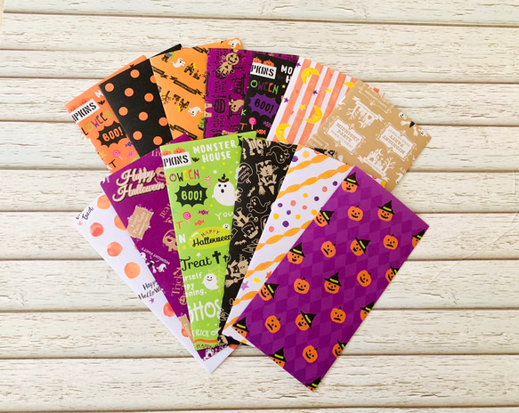 全部違う ハロウィンイラストのポチ袋 26枚セット 2枚目の画像