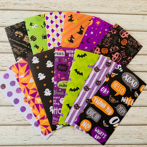 全部違う ハロウィンイラストのポチ袋 26枚セット 封筒・便せん 封筒屋
