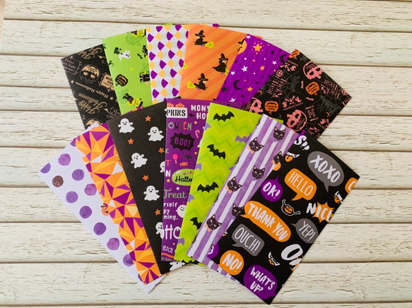 全部違う ハロウィンイラストのポチ袋 26枚セット 3枚目の画像