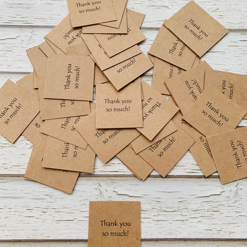 【114】サンキューシール クラフト カット済み 114】サンキューシール クラフト カット済み