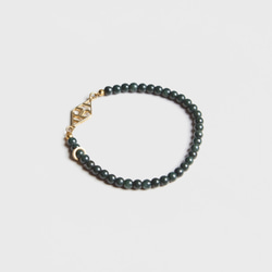 JUelry logo green stone bracelet - JUelry logo 青石串珠手環 第1張的照片