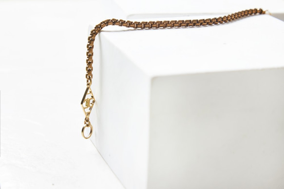 JUelry logo columned chain bracelet - JUelry logo 黃銅滾狀手鍊 第1張的照片