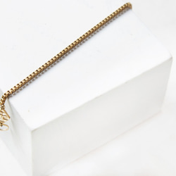 JUelry logo square chain bracelet - JUelry logo 黃銅格鏈手鍊 第1張的照片