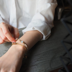 Tiny Stone bracelet (blue) 1枚目の画像