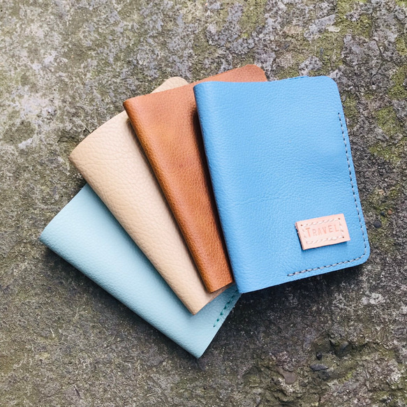 Handmade Leather Passport Blue 藍色 真皮護照夾 嗅皮手作 第3張的照片