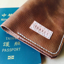 Handmade Leather Passport Blue 藍色 真皮護照夾 嗅皮手作 第5張的照片