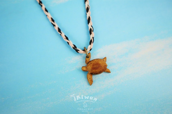 【海洋飾品 Wooden Necklace】海洋原木飾品--海龜原木項鍊 第5張的照片
