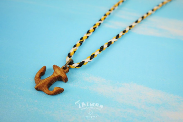 【海洋飾品 Wooden Necklace】海洋原木飾品--海錨 原木項鍊 第2張的照片