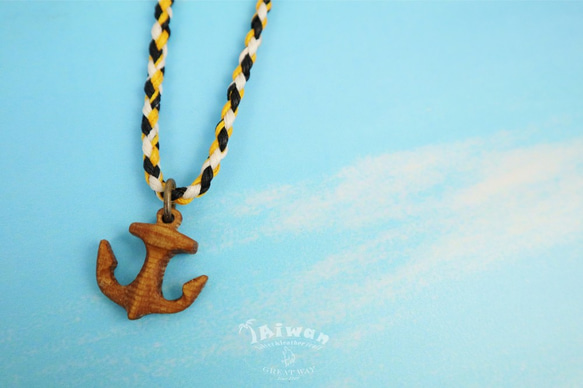 【海洋飾品 Wooden Necklace】海洋原木飾品--海錨 原木項鍊 第3張的照片