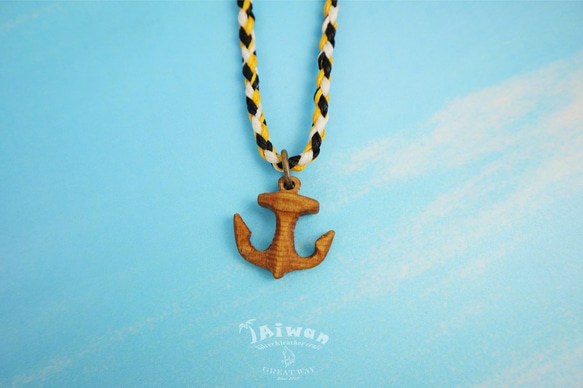 【海洋飾品 Wooden Necklace】海洋原木飾品--海錨 原木項鍊 第6張的照片