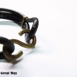 手工製作皮件－率性皮繩手環 第5張的照片