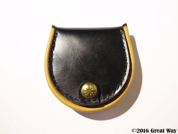 手作り革製品 - ホースシュー紳士財布 1枚目の画像