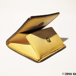 手作り革製品 - 織正方形の財布 3枚目の画像