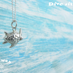 【Diving silver】925銀海洋潛水銀飾--迷你海龜項鍊 第3張的照片