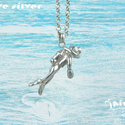 925銀海洋潛水銀飾--潛水員墜飾 第1張的照片