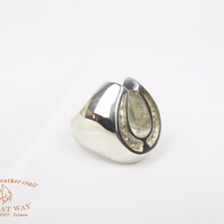 【Navajo 印地安銀飾】925銀手工銀飾--馬蹄型戒指 第3張的照片
