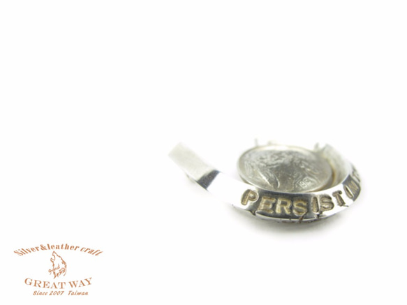【Navajo 印地安銀飾】925銀手工銀飾--馬蹄錢幣墜飾 第3張的照片