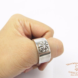 【Navajo 印地安銀飾】925銀手工銀飾--菊銀戒指 第6張的照片