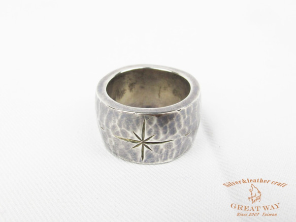 【Navajo 印地安銀飾】925銀手工銀飾--鍛造戒指 第1張的照片
