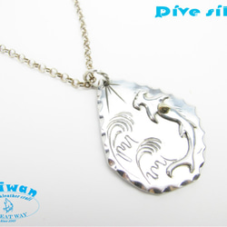 【Diving silver】925銀海洋潛水銀飾--槌頭鯊海洋靈魂碑墜飾 第1張的照片