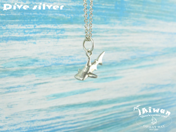 【Diving silver】925銀海洋潛水銀飾--迷你3D鯨鯊項鍊 第1張的照片