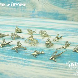 [925]ダイビング銀銀銀オーシャンダイビング - ミニ3D脱穀サメのネックレス 7枚目の画像