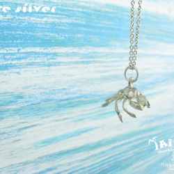 【Diving silver】925銀海洋潛水銀飾--迷你3D螃蟹項鍊 第3張的照片
