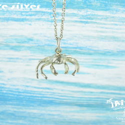 【Diving silver】925銀海洋潛水銀飾--迷你3D螃蟹項鍊 第5張的照片