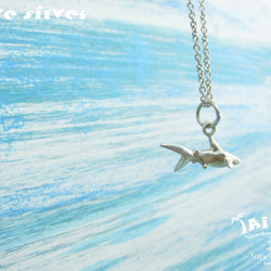 【Diving silver】925銀海洋潛水銀飾--迷你3D鯊魚項鍊 第3張的照片