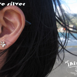 【Diving silver】925銀海洋潛水銀飾--迷你3D鯊魚耳環 第6張的照片