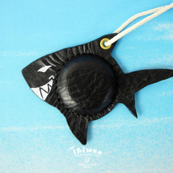 【海洋行李吊牌】手工製作皮件--鯊魚/大白鯊 行李吊牌 第1張的照片