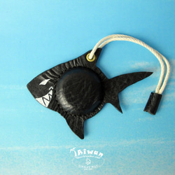 【海洋行李吊牌】手工製作皮件--鯊魚/大白鯊 行李吊牌 第3張的照片